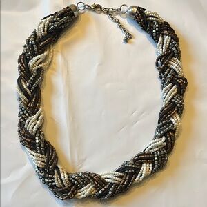 Elegant Braided Beaded Necklace